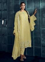 Modal Silk Yellow Eid Wear Embroidery Work Salwar Suit